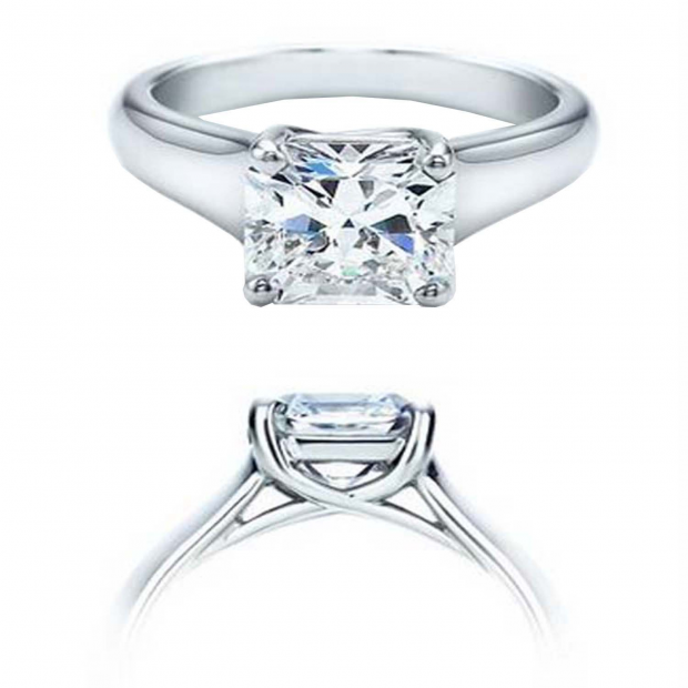 Certified 0.76 Carat (ctw) 14K White Gold Real Princess Diamond Ladies Engagement Solitaire Ring