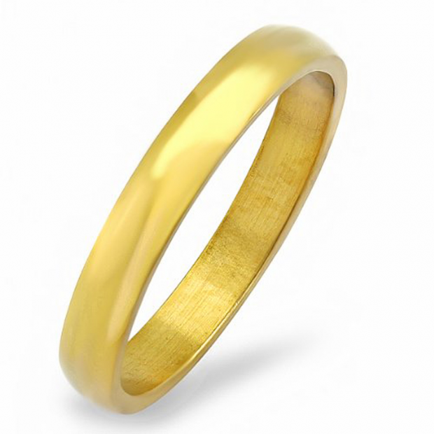 4 MM Stainless Steel Gold Plated Men