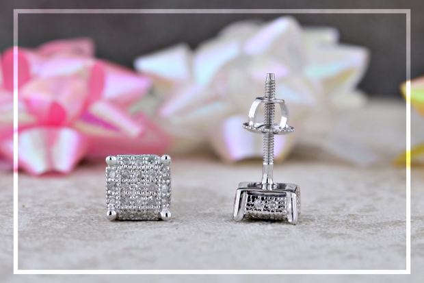 Cube diamond earrings hotsell
