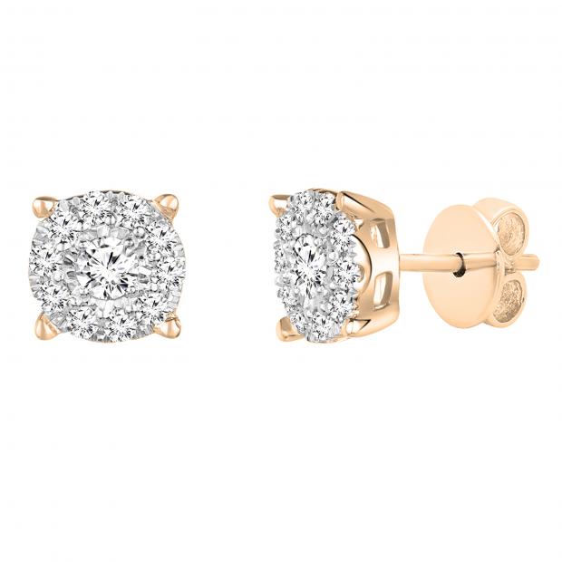 Lab Diamond Earring in Yellow, White, Or Rose Gold