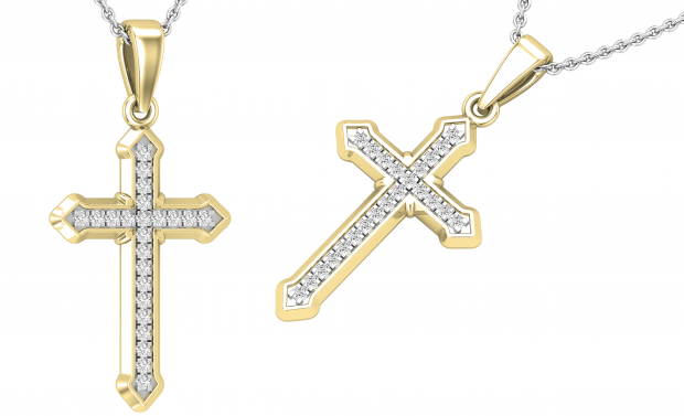 Buy Round Lab Grown White Diamond Religious Divine Gothic Style