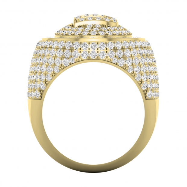 Yellow Gold Letter Single Micro Pave Diamond Bracelet (Diamond