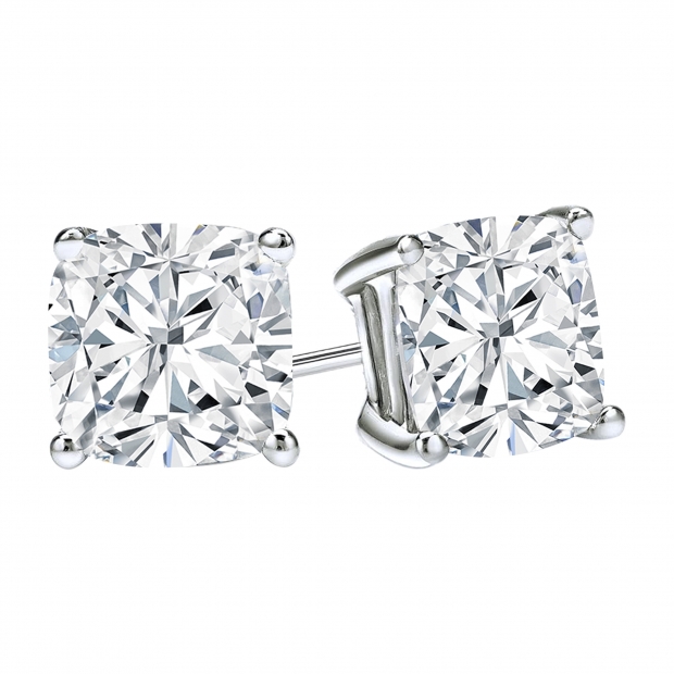 925 Silver 2 2024 CT Solitaire Diamond Studs