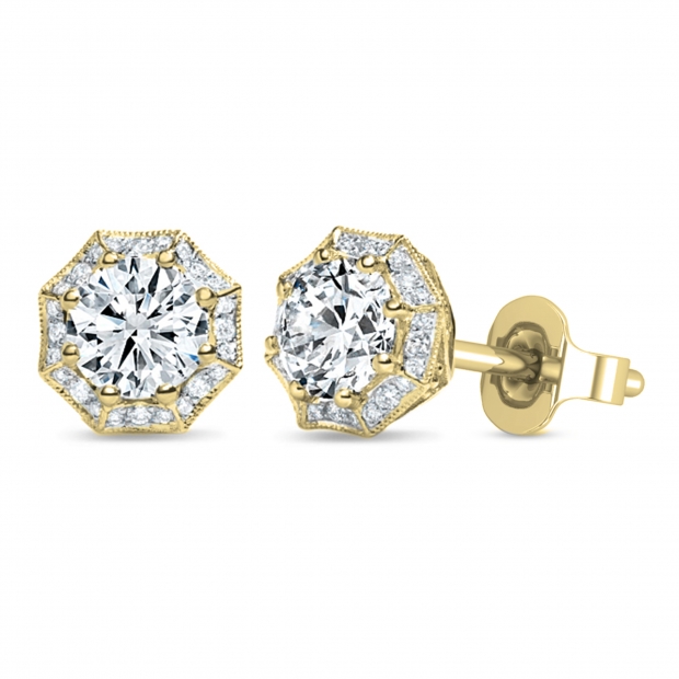LADIES STUD EARRINGS 0.75CT ROUND DIAMOND 10K WHITE GOLD LADIES STUD EARRINGS 0.75CT ROUND DIAMOND 10K WHITE GOLD