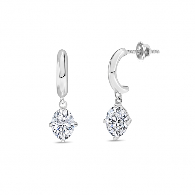 Dazzlingrock Men's Iced Stud Earrings - 0.05ct Natural White Diamonds In Platinum Plated Sterling Silver - View #8