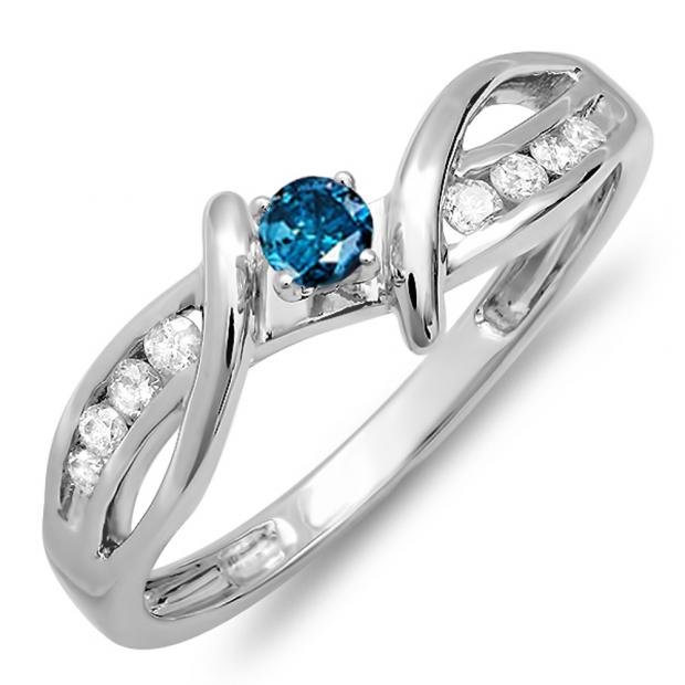 Beautiful Blue Promise Rings