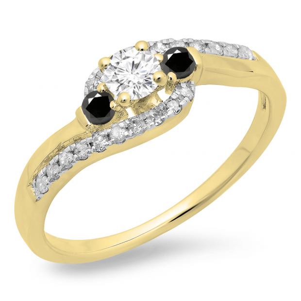 Buy Dazzling Yellow Gold Diamond Ring Online