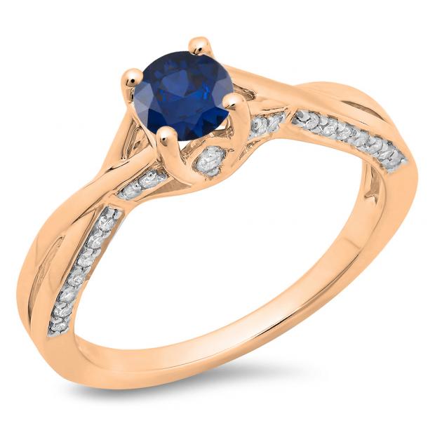 LADIES RING 0.75CT ROUND DIAMOND 14K ROSE GOLD LADIES RING 0.75CT ROUND DIAMOND 14K ROSE GOLD
