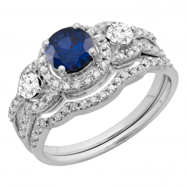 ☆nff☆ dazzling sky ringblue 4603215 Amazon.com: Dazzlingrock Collection White Diamond & Blue
