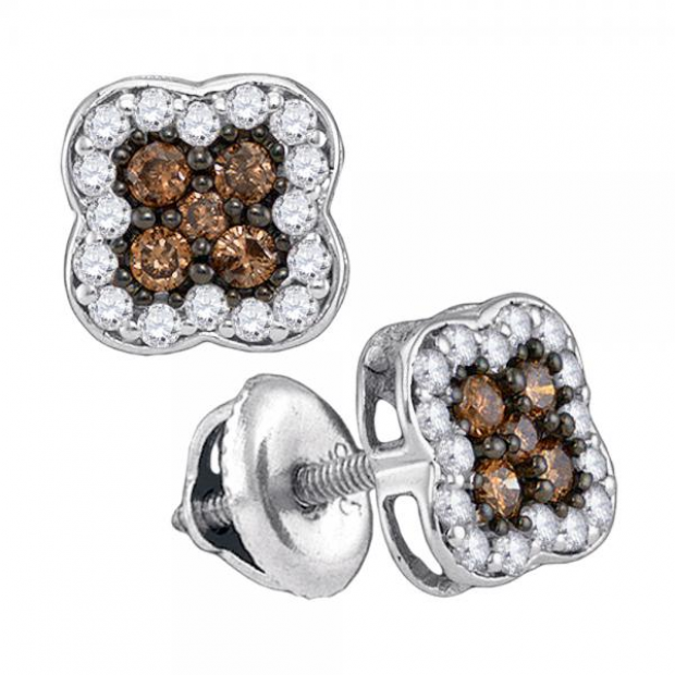 Micro pave diamond hot sale stud earrings