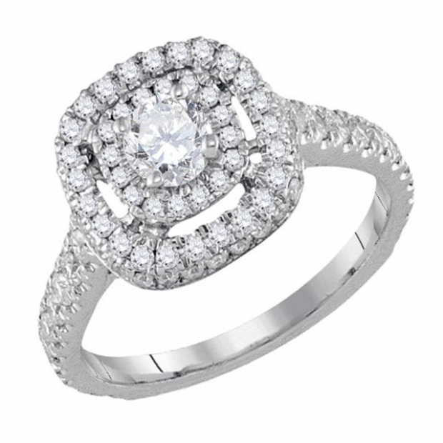 Buy 1.22 Carat (ctw) 14K White Gold Round Cut White Diamond Ladies