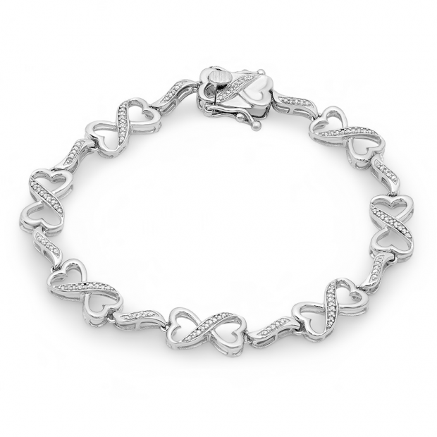 Buy 0.25 Carat (ctw) Sterling Silver Round Cut White Diamond