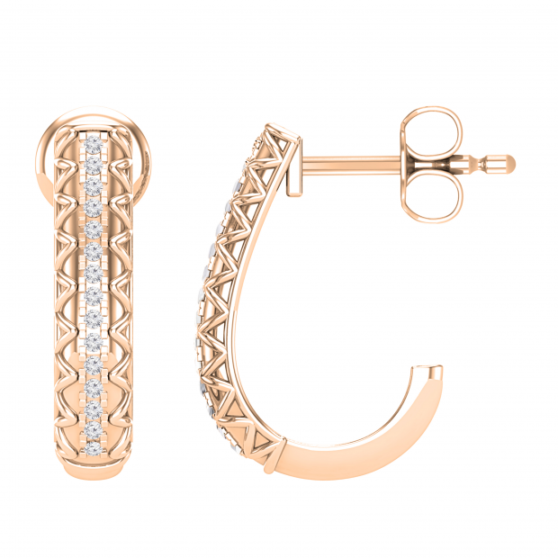 Hoop Earrings 14K Rose Gold 20mm