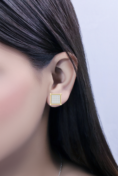 Square Style Stud store Earrings Women