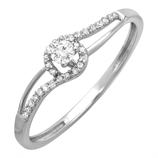 925 STERLING SILVER HALO DIAMOND ENGAGEMENT RING, 50% OFF