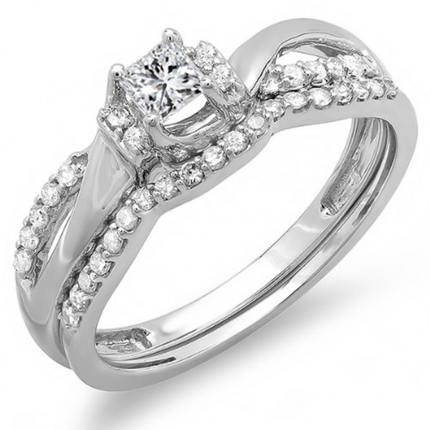 0.40ct Round & Baguette Real Diamond Wraps and Enhancers Wedding Engagement Rings Guard in 10K Solid Yellow Gold 0.40ct Round & Baguette Real Diamond Wraps and Enhancers Wedding Engagement Rings Guard in 10K Solid Yellow Gold