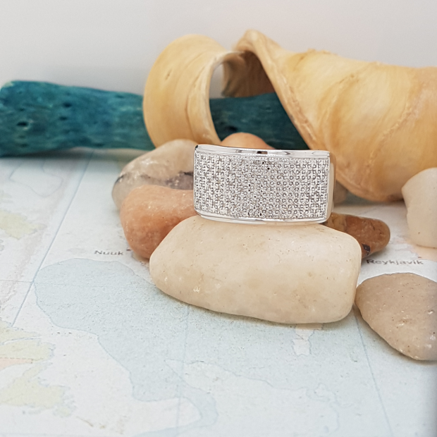 Buy 0.33 Carat (ctw) Sterling Silver Round Cut Diamond Men's