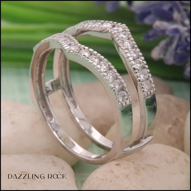 Wedding enhancer sale guard double ring