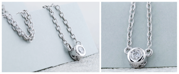 0.75 Carat 14K White Gold Blue Diamond Solitaire Pendant - Ladies Necklace With 18" Chain