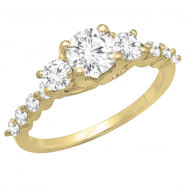 Buy Dazzling Yellow Gold Diamond Ring Online