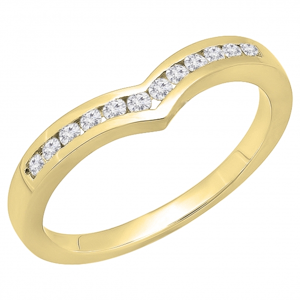 Chevron Ring with 0.25 Carat TW of Diamonds in 10kt Yellow Gold