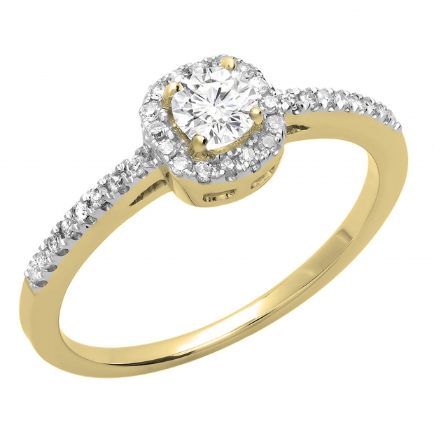 Buy Dazzling Yellow Gold Diamond Ring Online