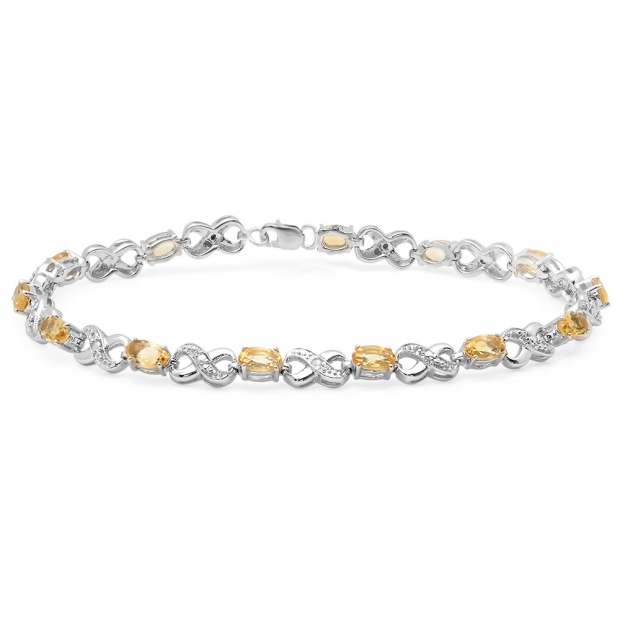 citrine tennis bracelet