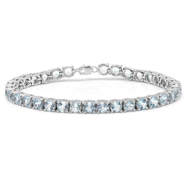 Buy 7 inches 10.00 Carat (ctw) Sterling Silver Real Round Cut