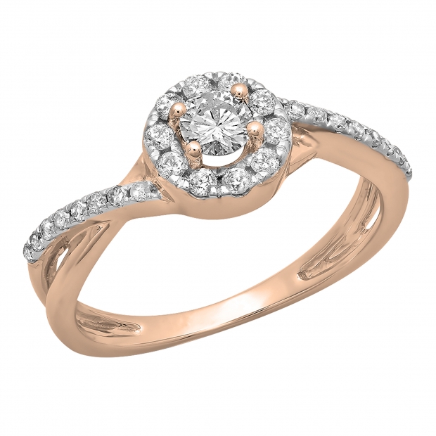 LADIES RING 0.50CT BLUE/DARK BROWN/ROUND DIAMOND 14K ROSE GOLD LADIES RING 0.50CT BLUE/DARK BROWN/ROUND DIAMOND 14K ROSE GOLD