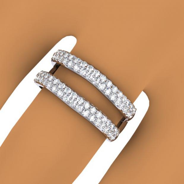 Buy 8.9 mm 0.90 Carat (ctw) 10K White Gold Round Cut Diamond Ladies