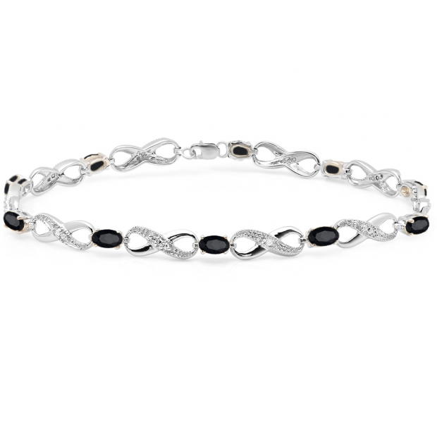 Buy Carat (ctw) Sterling Silver Real Oval Cut Black Sapphire