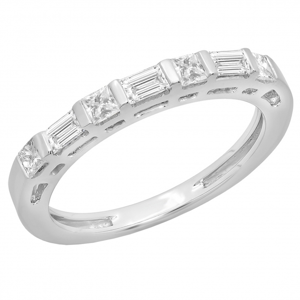 Men's 1.35 Carat Diamond Wedding Band In 14k White Gold – Channel Set Anniversary Ring