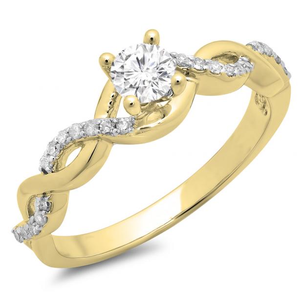 Buy Dazzling Yellow Gold Diamond Ring Online