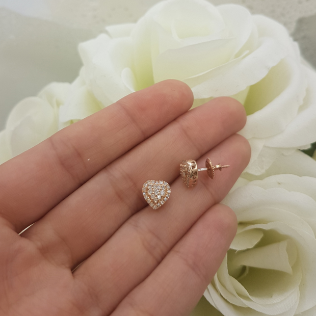 Buy 8.50 mm 0.40 Carat (Ctw) 10K Rose Gold Round Cut White Diamond