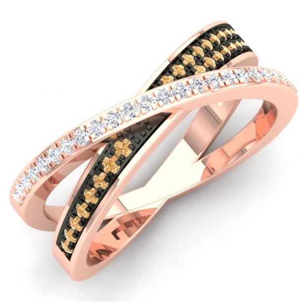 Dazzlingrock Collection Round Yellow Diamond Infinity Crossover Swirl Wedding Band Ring for Women 1/5 CT 0.20 ctw, Color Yellow, Clarity I2-I3 10K Gold Dazzlingrock Collection Round Yellow Diamond Infinity Crossover Swirl Wedding Band Ring for Women 1/5 CT 0.20 ctw, Color Yellow, Clarity I2-I3 10K Gold