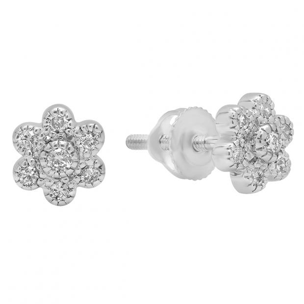 18kt white gold Two In One diamond stud