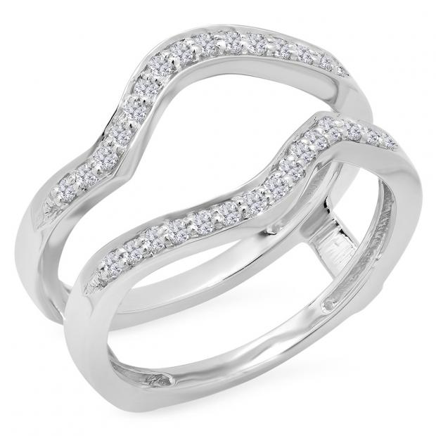 Size 7 0.25 Carat 10K Yellow Gold Round Diamond Wedding Enhancer Band ctw 