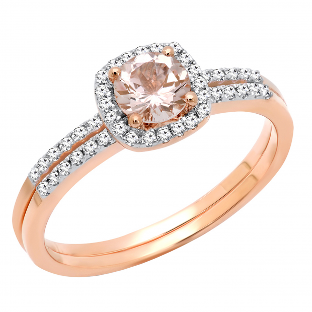 LADIES RING 0.75CT ROUND DIAMOND 14K ROSE GOLD LADIES RING 0.75CT ROUND DIAMOND 14K ROSE GOLD