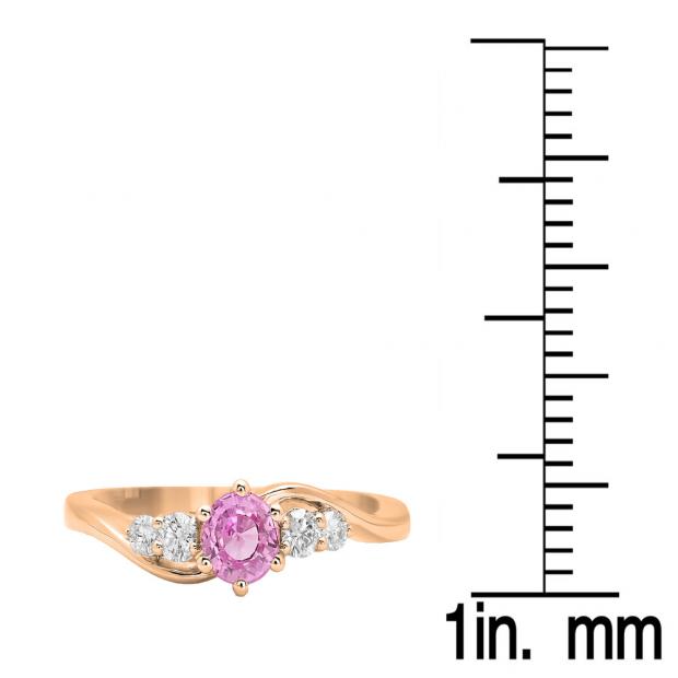 Pink sapphire promise on sale ring