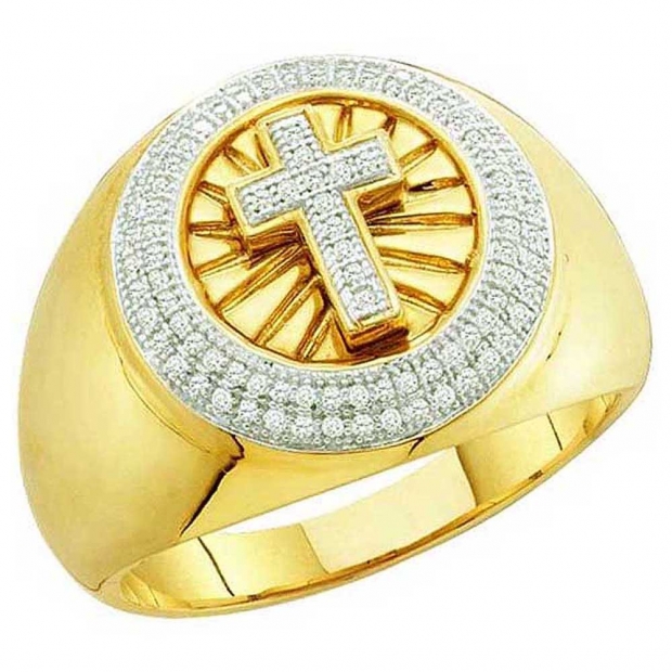 14k Gold Men's Ring With 16 Diamonds .51ctw 4.5g – Pawn Pro
