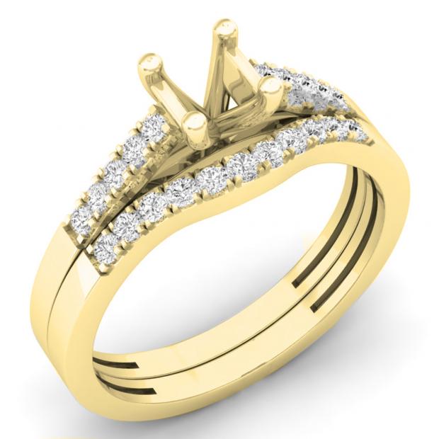LADIES ENGAGEMENT RING SEMI MOUNT 0.25CT ROUND DIAMOND 14K WHITE GOLD LADIES ENGAGEMENT RING SEMI MOUNT 0.25CT ROUND DIAMOND 14K WHITE GOLD