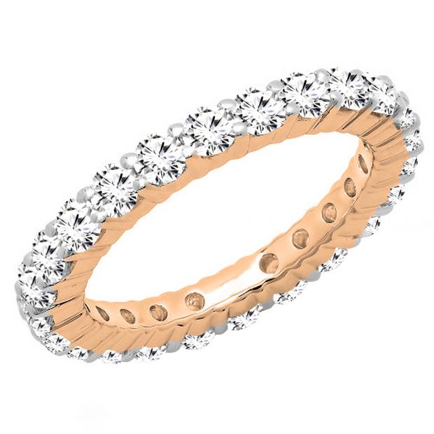 Buy Carat (ctw) 14K Rose Gold Round White Cubic Zirconia CZ