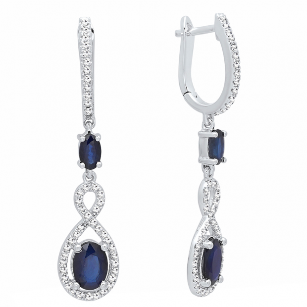 White Gold Dazzlingrock Collection 10K 7X5 MM Each Oval Gemstone Ladies Solitaire Stud Earrings White Gold Dazzlingrock Collection 10K 7X5 MM Each Oval Gemstone Ladies Solitaire Stud Earrings