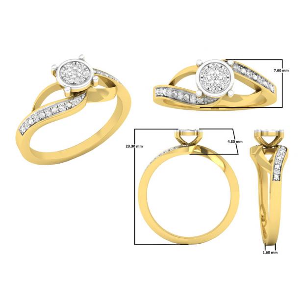 Buy 22 Kt Solid Yellow Gold Ring Size 12 Women Bridal Engagement Wedding Ring  Jewelry at Amazon.in