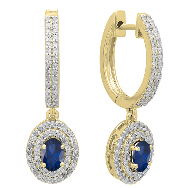 Sapphire hot sale costume earrings