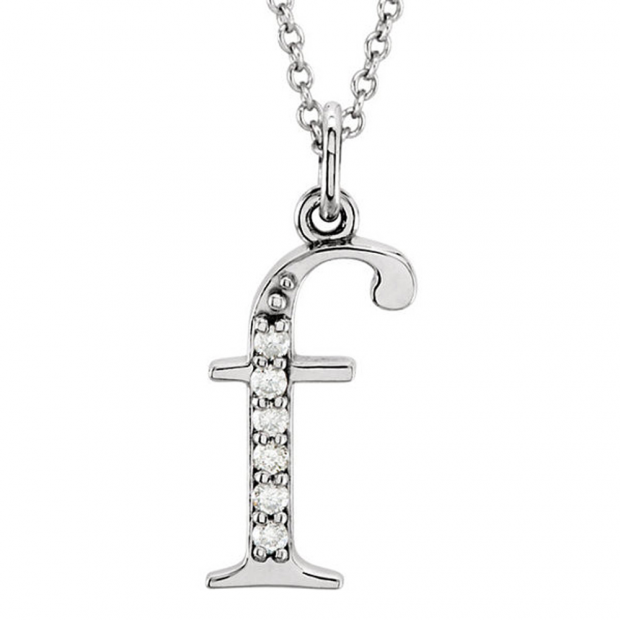 0.05 Carat Round Diamond 'S' Initial Pendant - Sterling Silver With 18-Inch Chain, Complimentary Jewelry Box - View #4