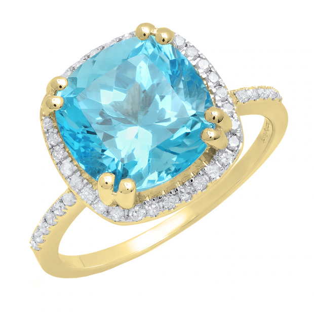 14K White Gold Twisted Split Shank Swiss Blue Topaz Ring | Shop 14k White  Gold Lusso Color Rings | Gabriel & Co