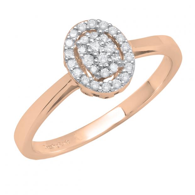 Size 7 Diamond Heart Ring 0.10 Carat Ctw 10K White Gold Round Cut Diamond Ladies Swirl Anniversary Wedding Band Stackable Ring 1 10 Ct Size 7 Promise Ring