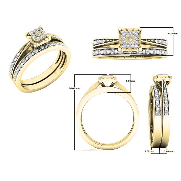 White Gold Wedding Ring Sets For Couples With a Vintage Flair