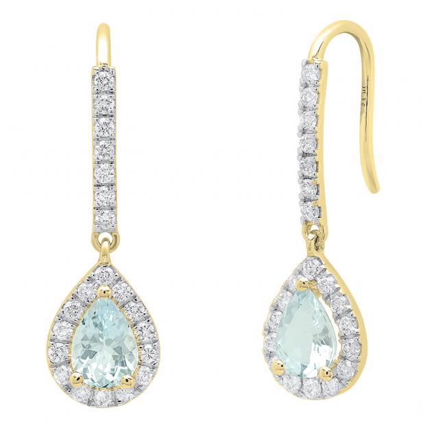 Dazzlingrock Collection 10K 7X5 MM Each Pear Lab Created Gemstone & Round Diamond Ladies Teardrop Dangling Drop Earrings White Gold Dazzlingrock Collection 10K 7X5 MM Each Pear Lab Created Gemstone & Round Diamond Ladies Teardrop Dangling Drop Earrings White Gold